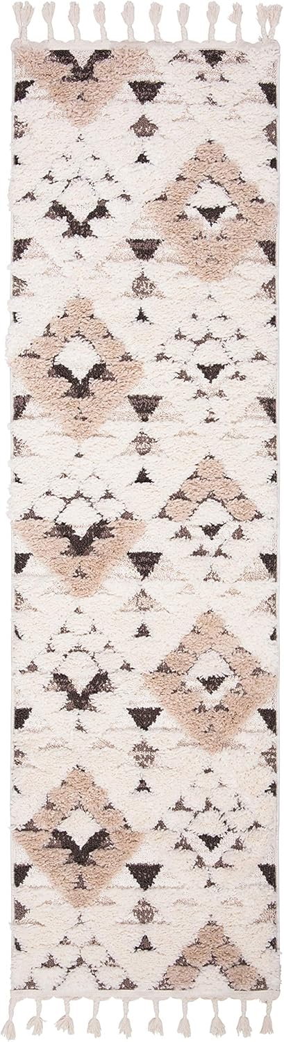 Alfombra Runner Tassel Shag - Diseño Boho, 2 pulgadas de grosor