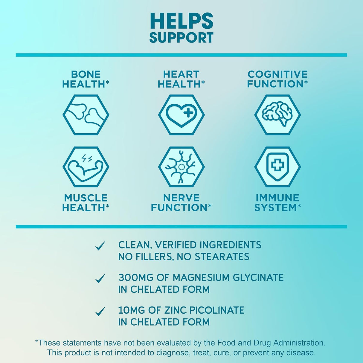 Magnesio Glicinato con Zinc BioEmblem 300mg 90 caps