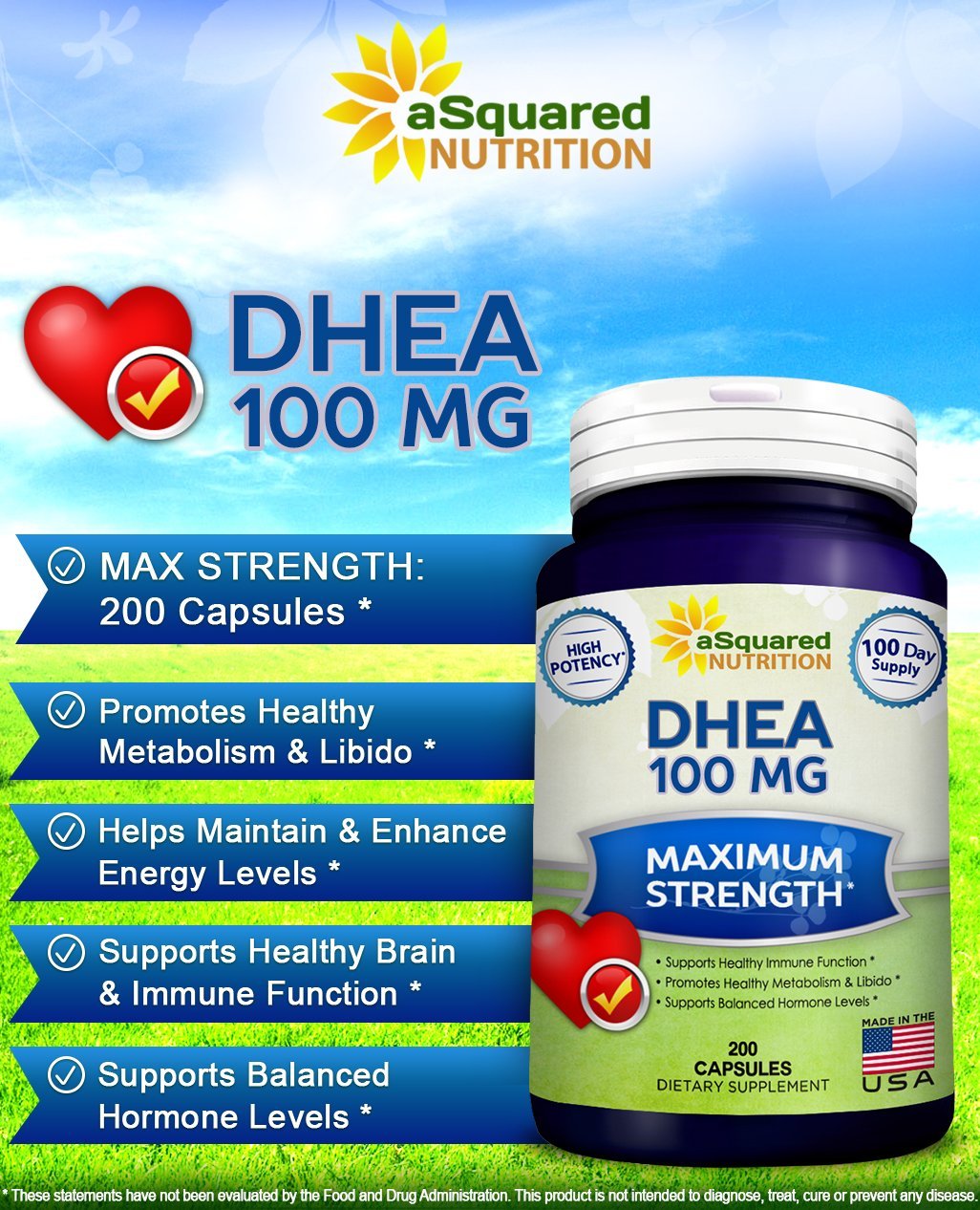 Píldoras de suplementos Pure 200 Capsules aSquared