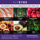 Viteyes Adulto 50+ para la vista, Luteína, Omega-3, 90 Cápsulas