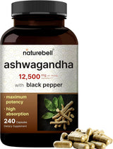 Suplemento de Ashwagandha NatureBell, 12,500 mg, 240 cápsulas