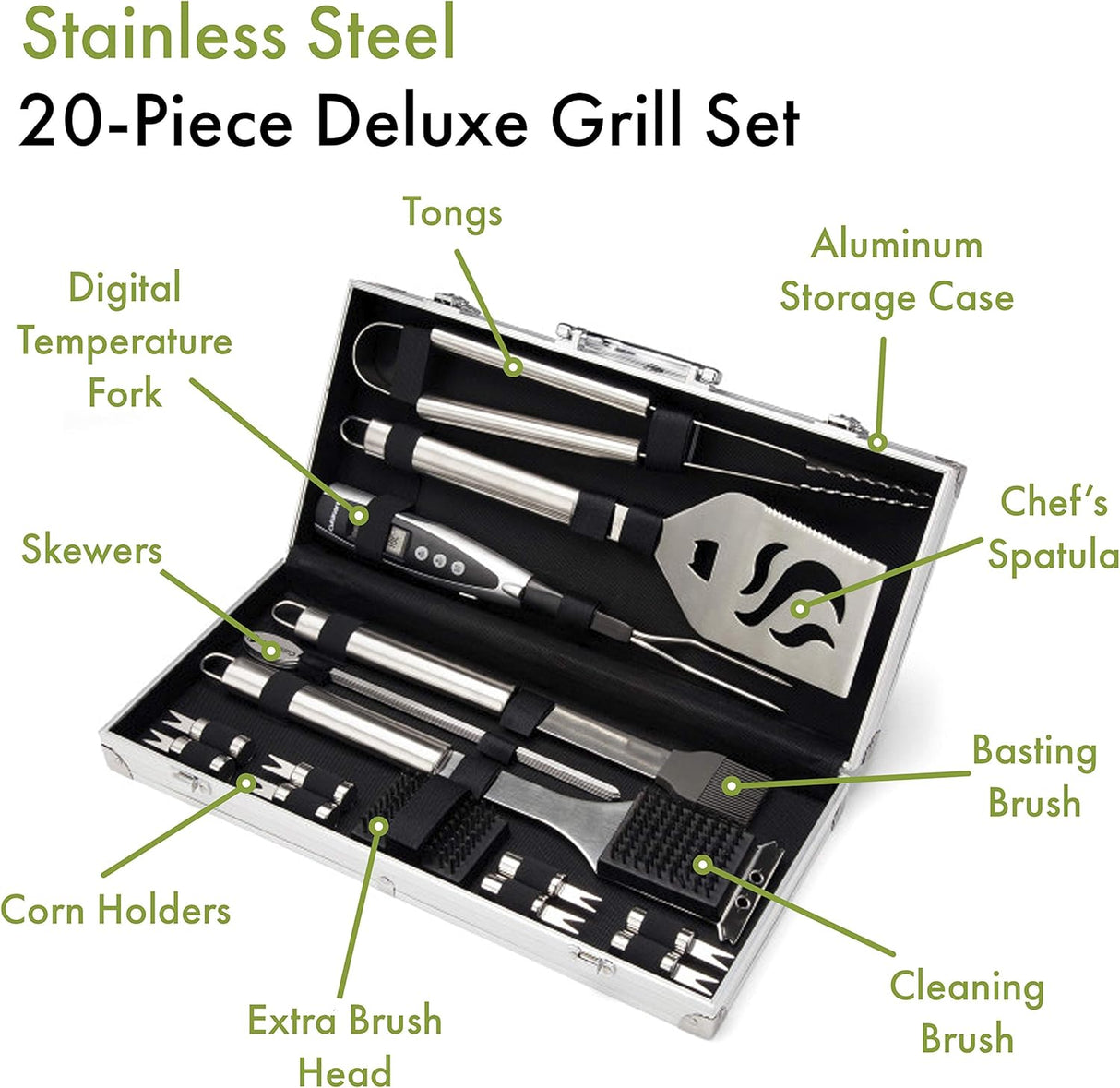 Juego de herramientas para BBQ Cuisinart 20 piezas CGS-5020