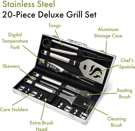 Juego de herramientas para BBQ Cuisinart 20 piezas CGS-5020