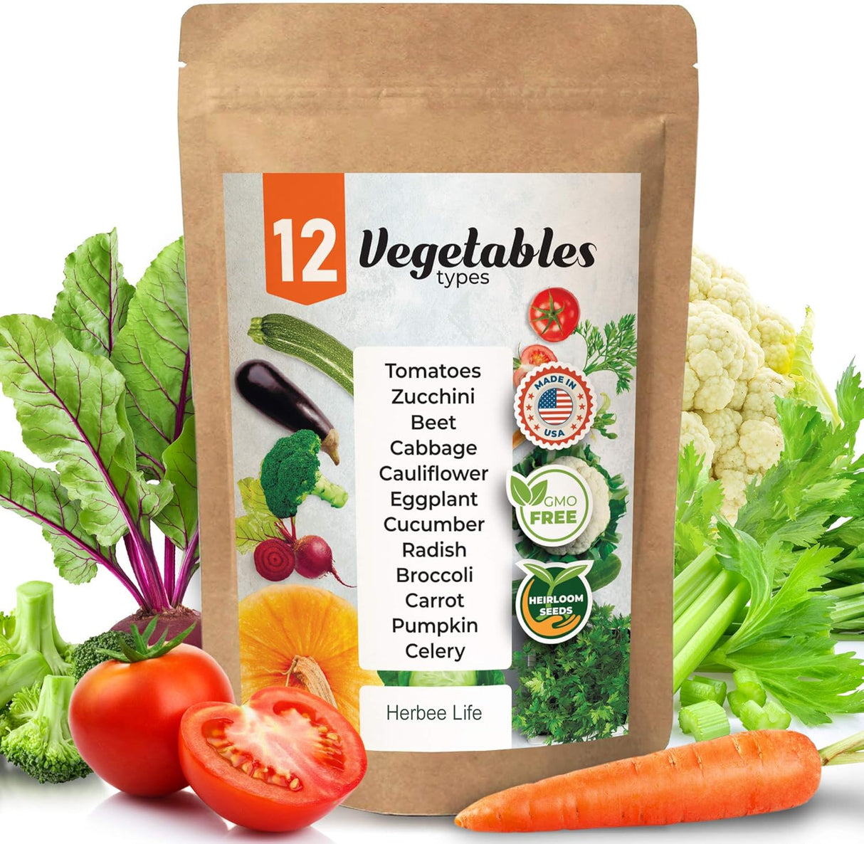Semillas de Vegetales Herencia - 1000 Semillas No-GMO Survival