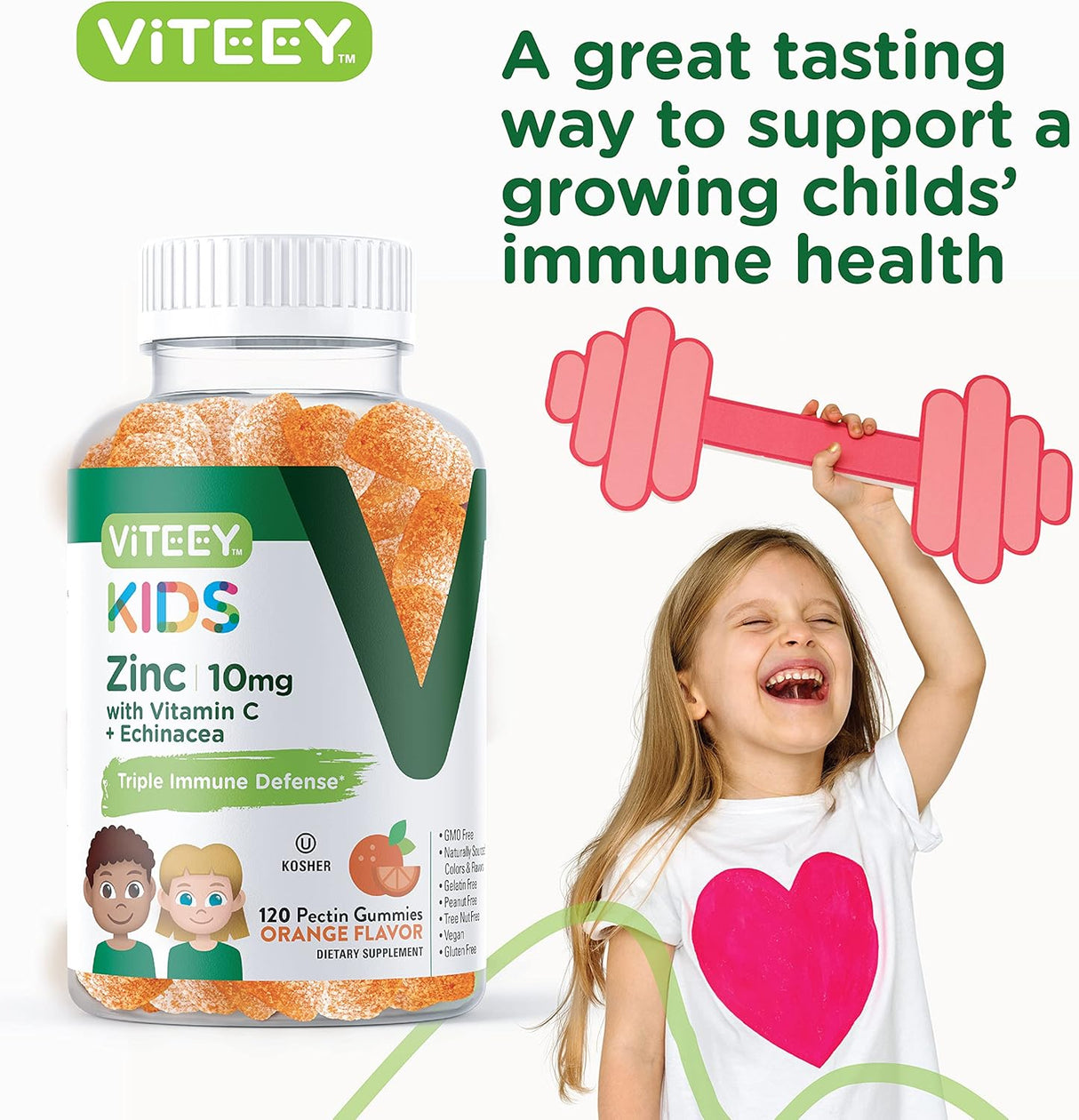 Suplemento 120 und Gomitas de zinc de 10 mg con vitamina C