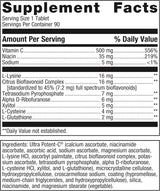 Metagenics Ultra Potent-C 500 Vitamina C Suplemento, 90 Tabletas