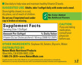 Suplemento de Vitamina D3 2000 IU Nature Made, 250 Gelatinas