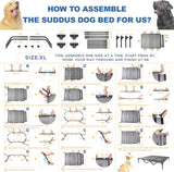 Cama Elevada para Perros Suddus Impermeable X-Large Portátil