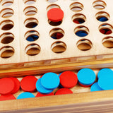 Juego de Mesa Tic Tac Toe y 4 en Línea - Glintoper, Madera