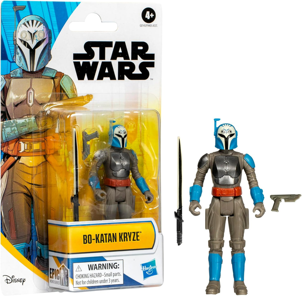 Figurita Bo-Katan Kryze Star Wars, 4, 2 Accesorios, Epic Hero