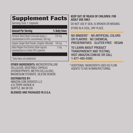Suplementos Alimenticios Complejo de cúrcuma 316 mg