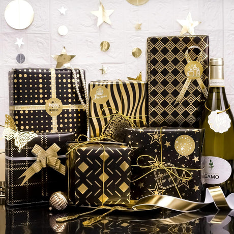 Papel de Regalo Larcenciel, 6 Hojas con Etiquetas y Stickers