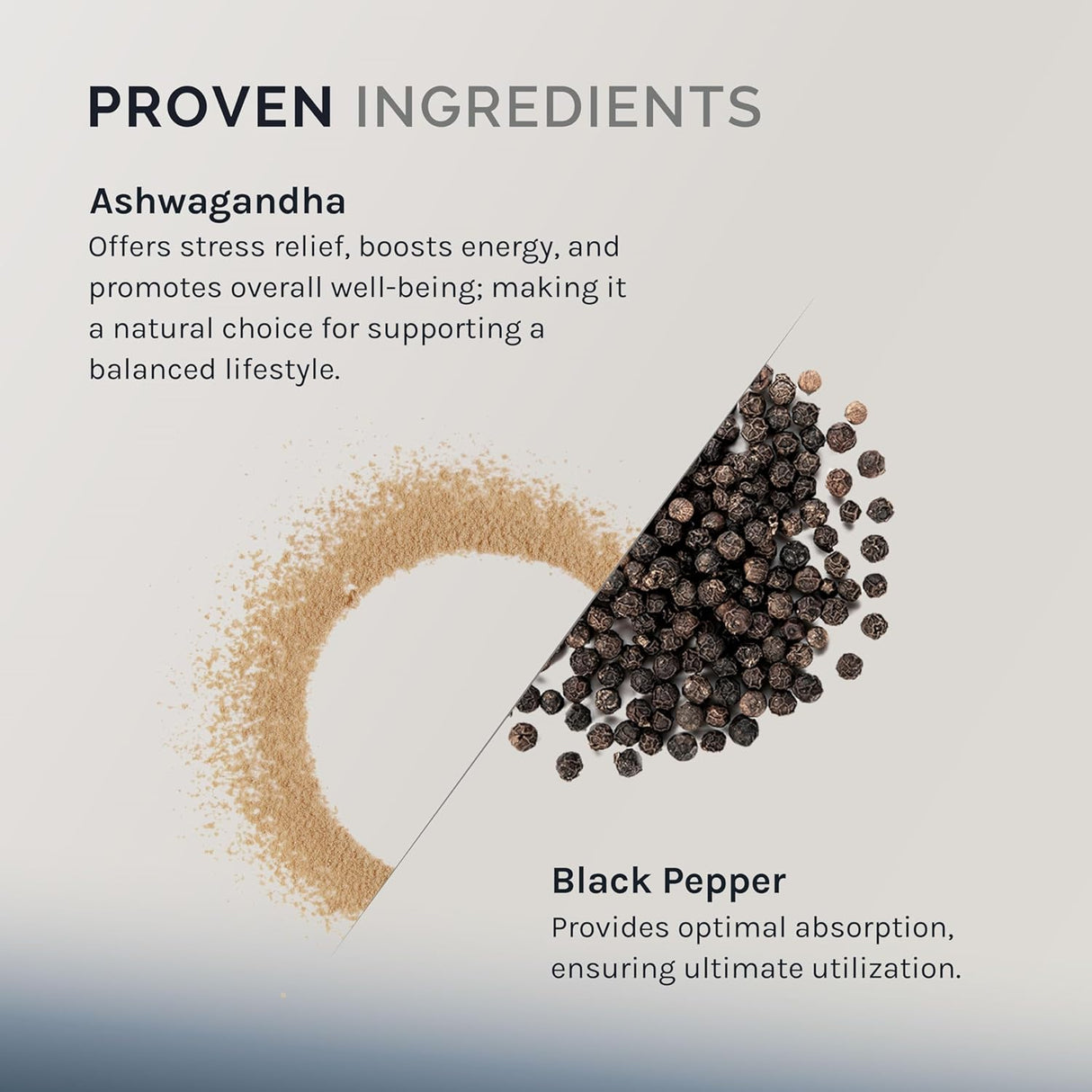 Suplemento de Ashwagandha, 1300 MG, 60 Cápsulas, Soporte estrés