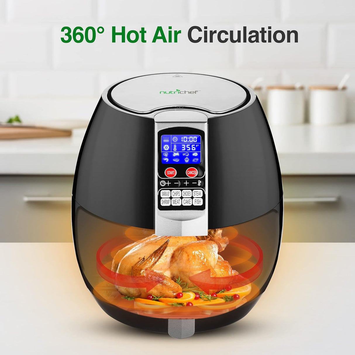 Freidora de Aire Digital  NUTRICHEF  PKAIRFR54