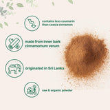 Canela Ceylon Orgánica 1lb | Sin Aditivos, No GMO, Sri Lanka