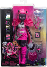 Muñeca Catty Noir Monster High, Werecat con accesorios y mascota
