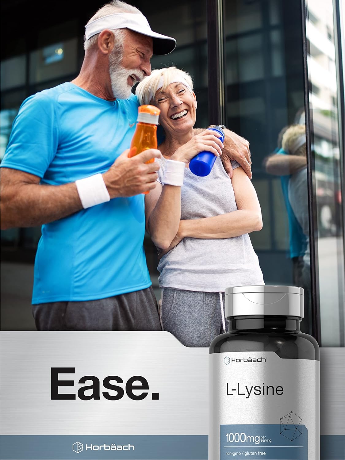 Suplemento L-Lisina 1000mg Horbäach, Vegetariano y Libre de Gluten