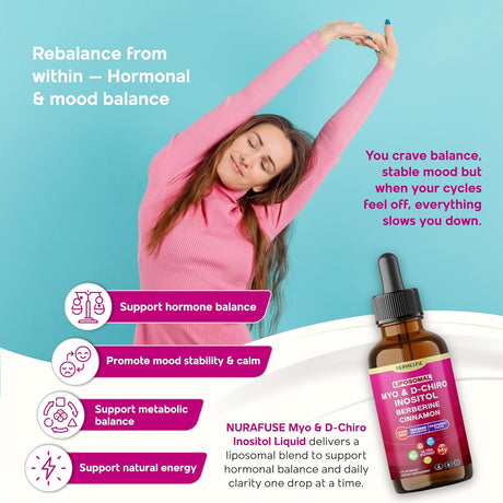 Suplemento Liposomal Myo+D-Chiro, Berberina, Canela, 1565mg, 60ml