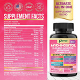 Suplemento de Inositol y vitaminas, 90 cápsulas veganas
