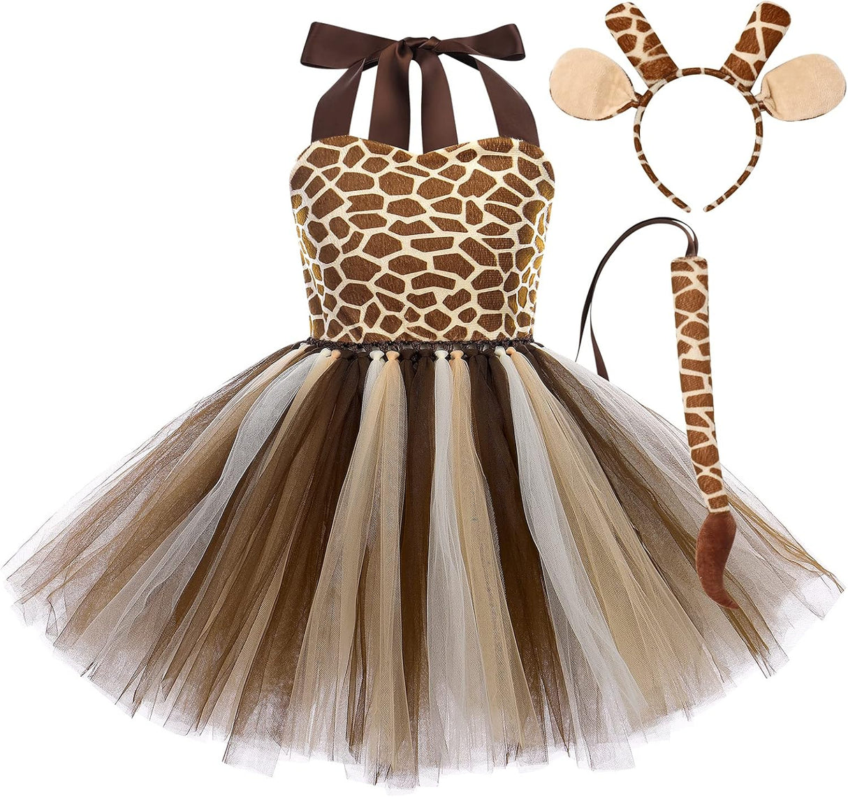 Disfraz de Animales Safari FYMNSI para Niñas con Diadema y Cola