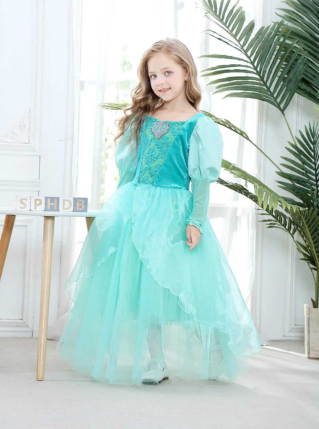 Disfraces de Vestido de princesa  talla 5 a 6 años agua