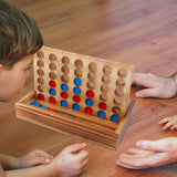 Juego de Mesa Tic Tac Toe y 4 en Línea - Glintoper, Madera