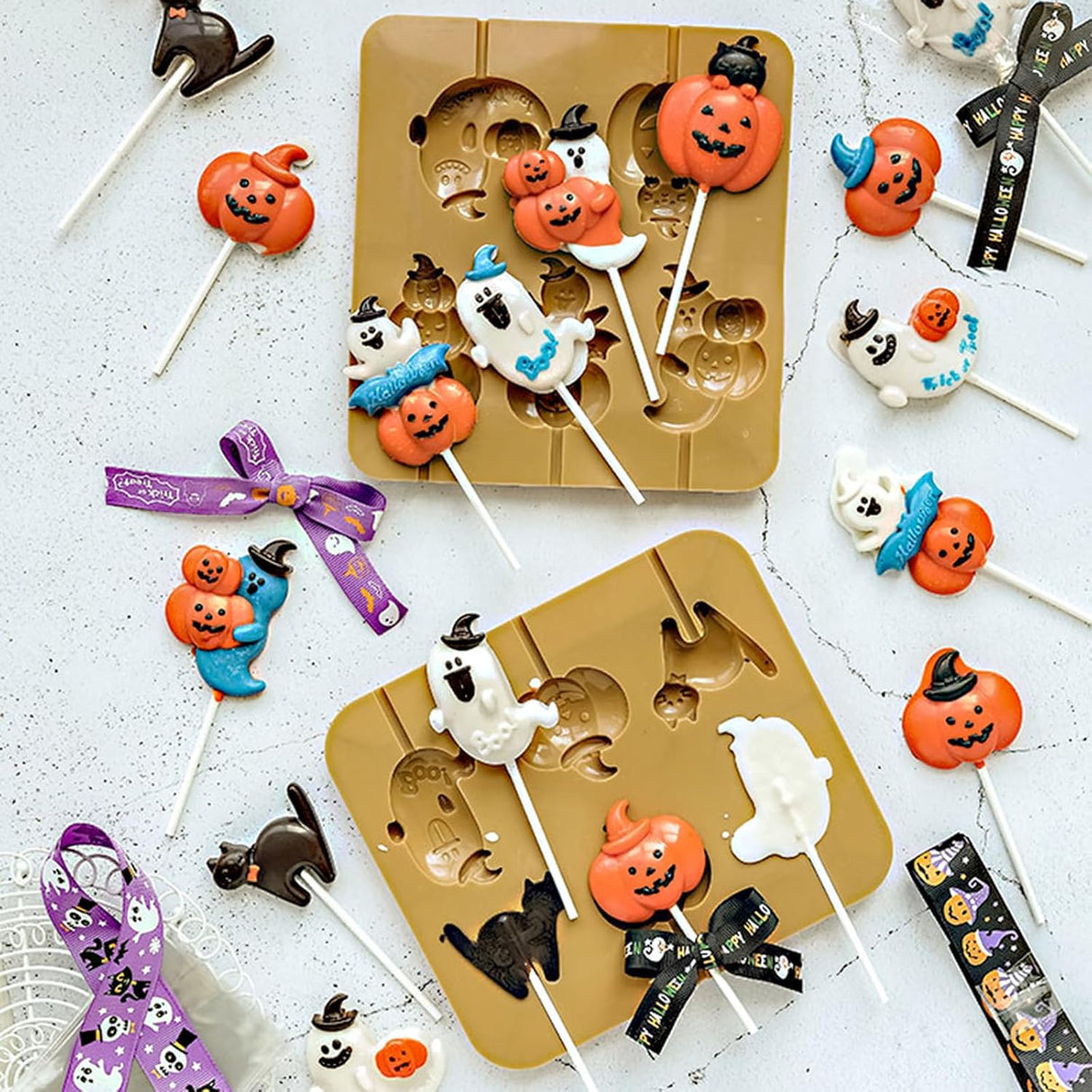 Moldes de Silicona para Halloween 2 Pack Formas de Dulces