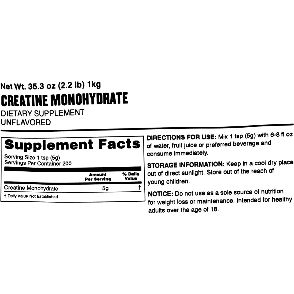 Suplementos Alimenticios  Monohidrato de creatina