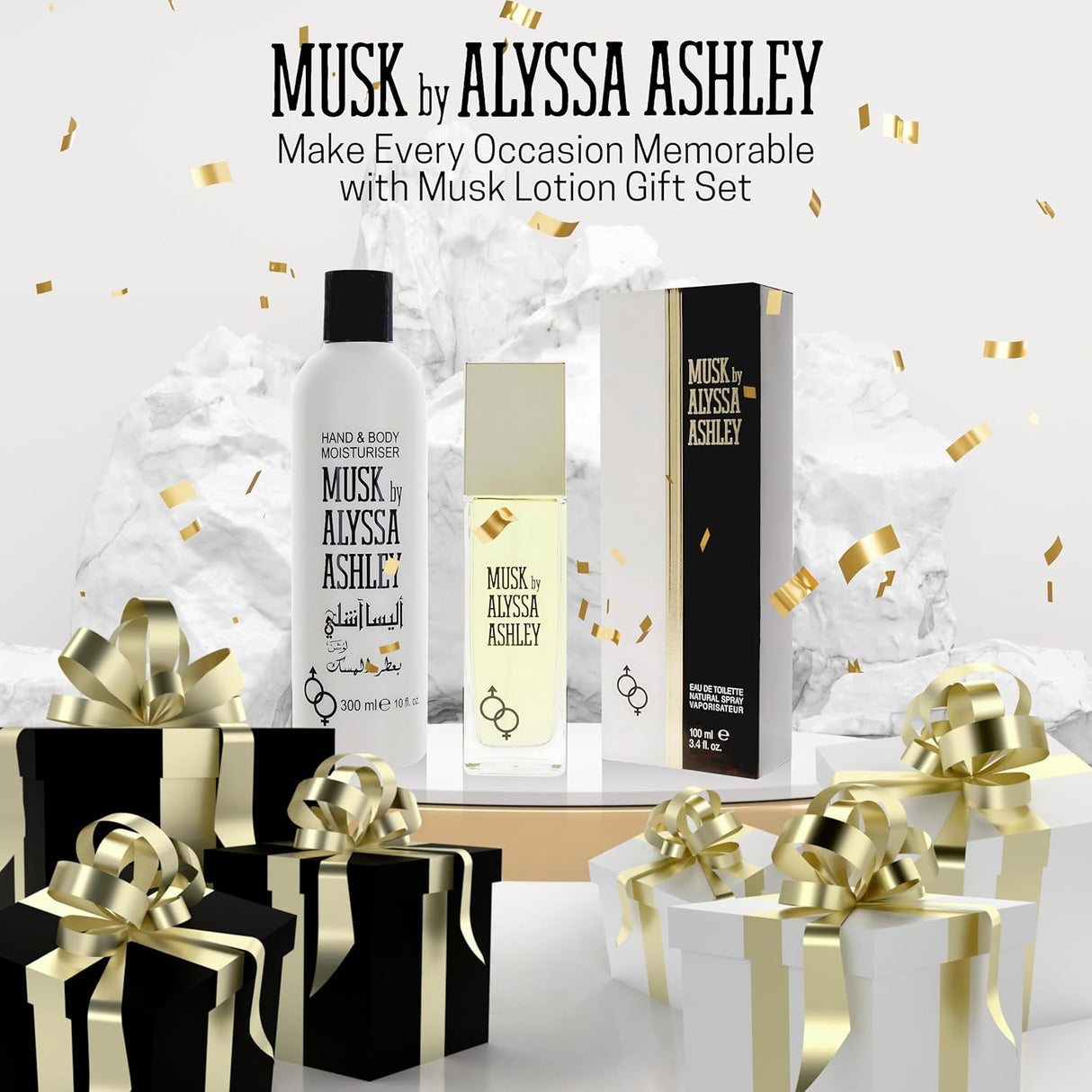 Perfume y Loción de Musk para Mujer - Set de Regalo