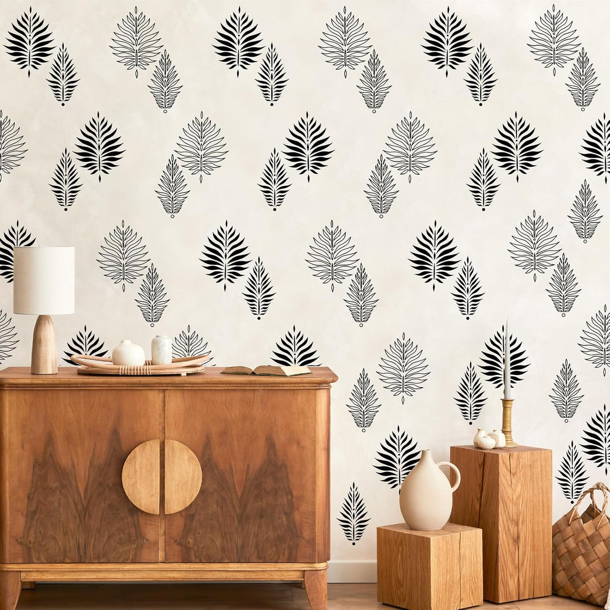 Pegatinas de Pared Kazova, Hojas Modernas, Patrón de Helechos