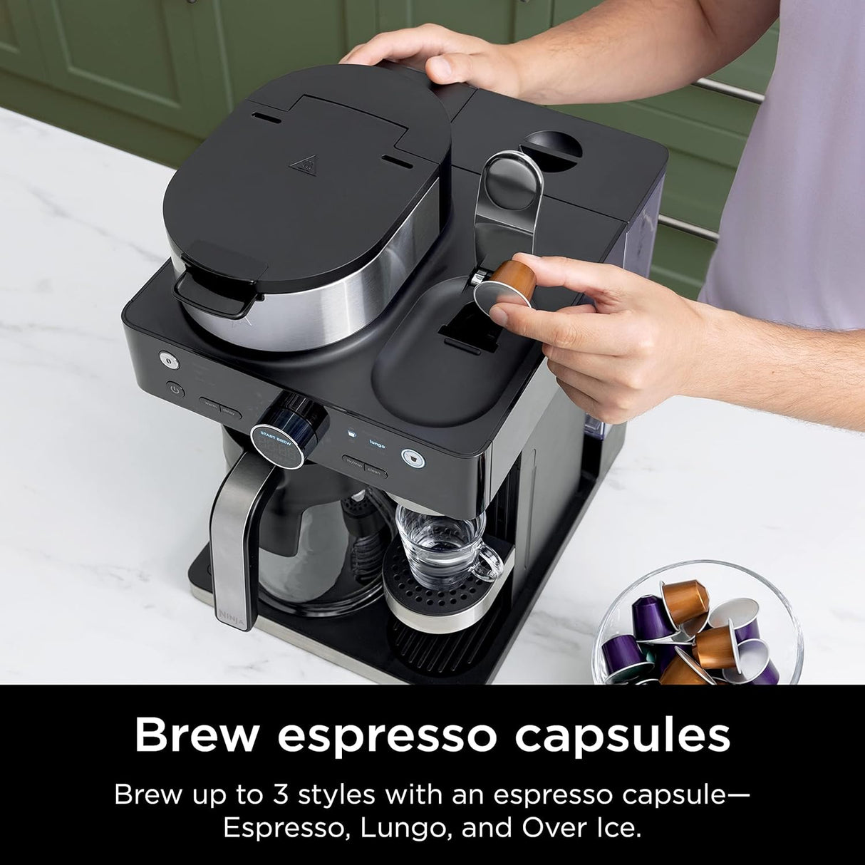 Máquina de Café Espresso Ninja, 3 estilos, CFN601