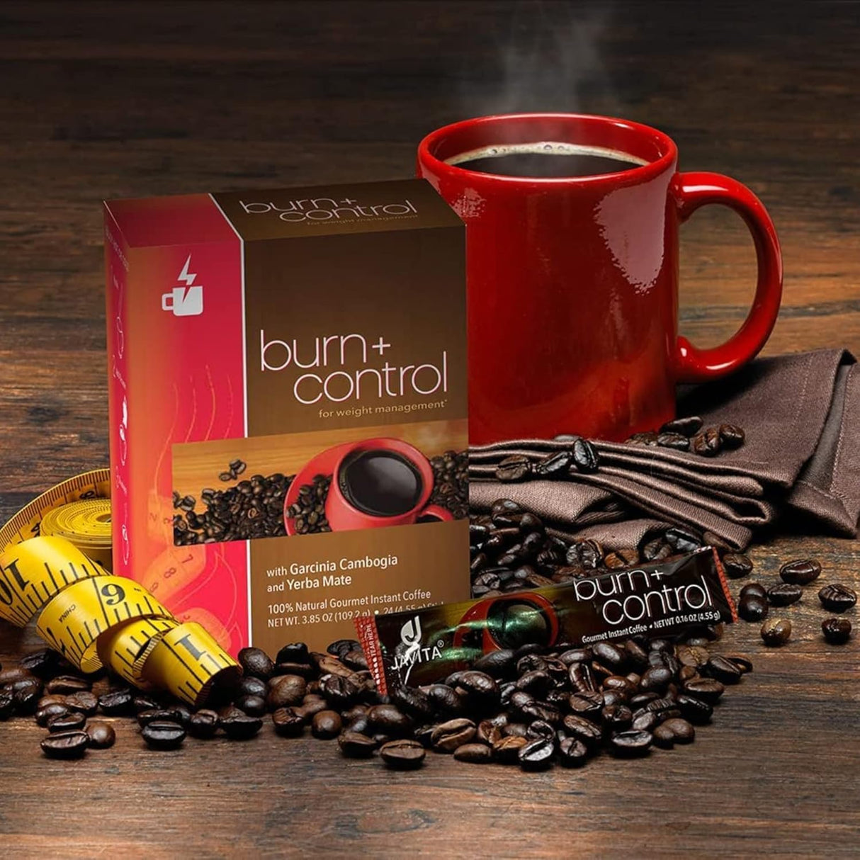 Café Instantáneo Javita Burn + Control con Garcinia y Yerba Mate