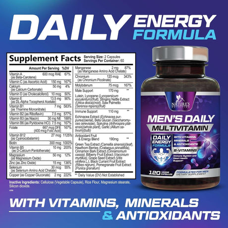 Suplemento Nature's Multivitamínico para hombres vitamina A