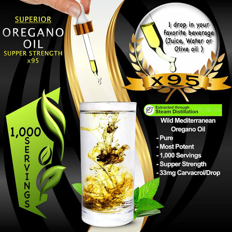 Aceite de Orégano Puro y Potente  Extracto Mediterráneo