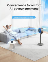 Ventilador Dreo de Pie, Oscilante, 8 Velocidades, Ajustable