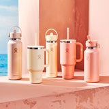 Botella de agua HYDRO FLASK, acero inoxidable, tapa con popote.