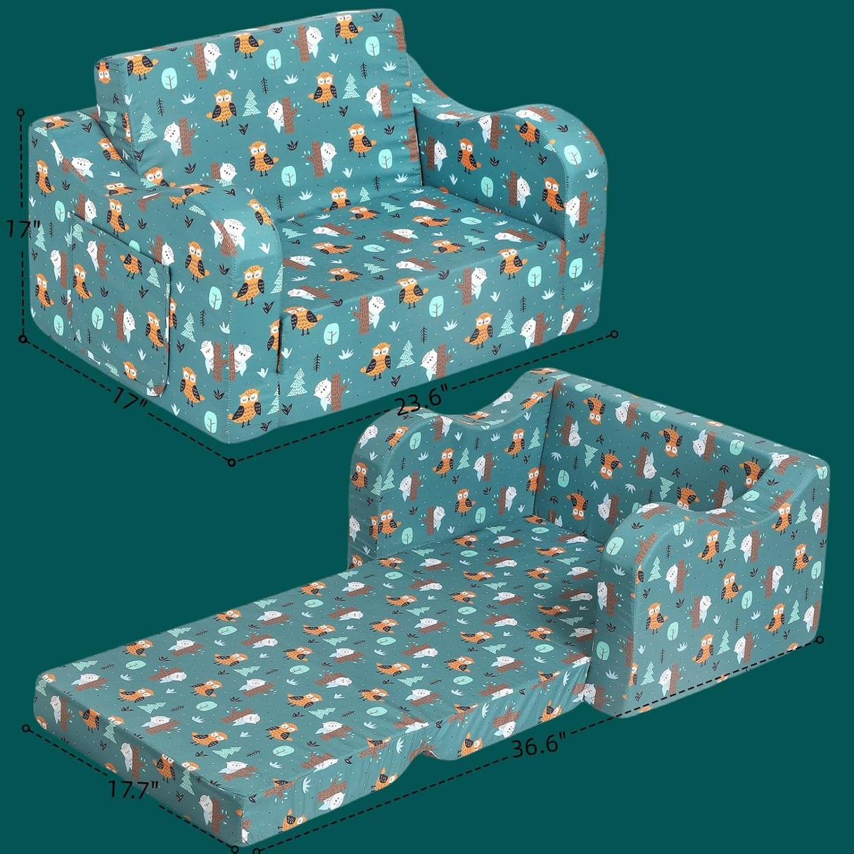 Silla infantil plegable convertible a cama Unisex para niños