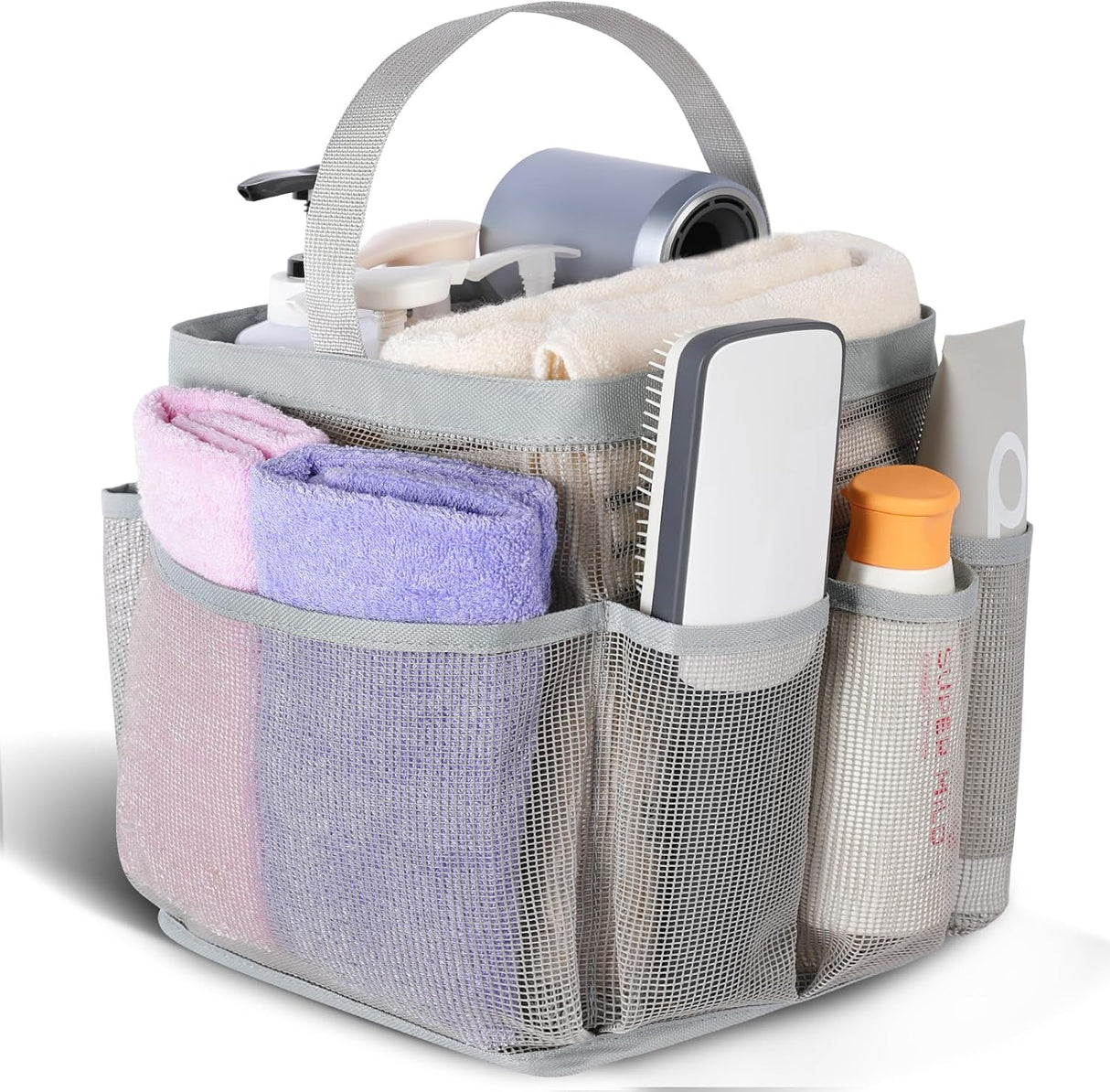 Caddy de Ducha Portátil con 8 Bolsillos para Dormitorio y Viajes