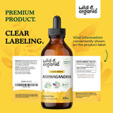 Gotas de Ashwagandha - Wild & Organic - Suplemento Calmante 4oz