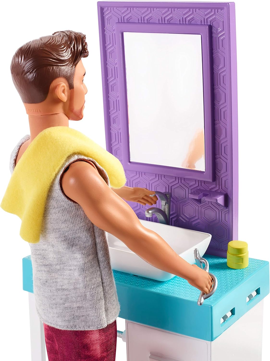 Barbie Ken Set de Baño con Mueble y Accesorios para 3-7 Años