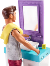 Barbie Ken Set de Baño con Mueble y Accesorios para 3-7 Años