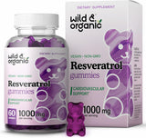 Suplemento Wild &  Organic Gomitas de resveratrol 1000 mg 60