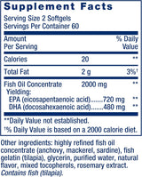 Mega EPA/DHA de Life Extension, Omega-3, Salud Cardiaca y Cerebral, 120 softgels