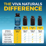 Suplemento de Aceite de Pescado Omega 3 Viva Naturals 2500 mg