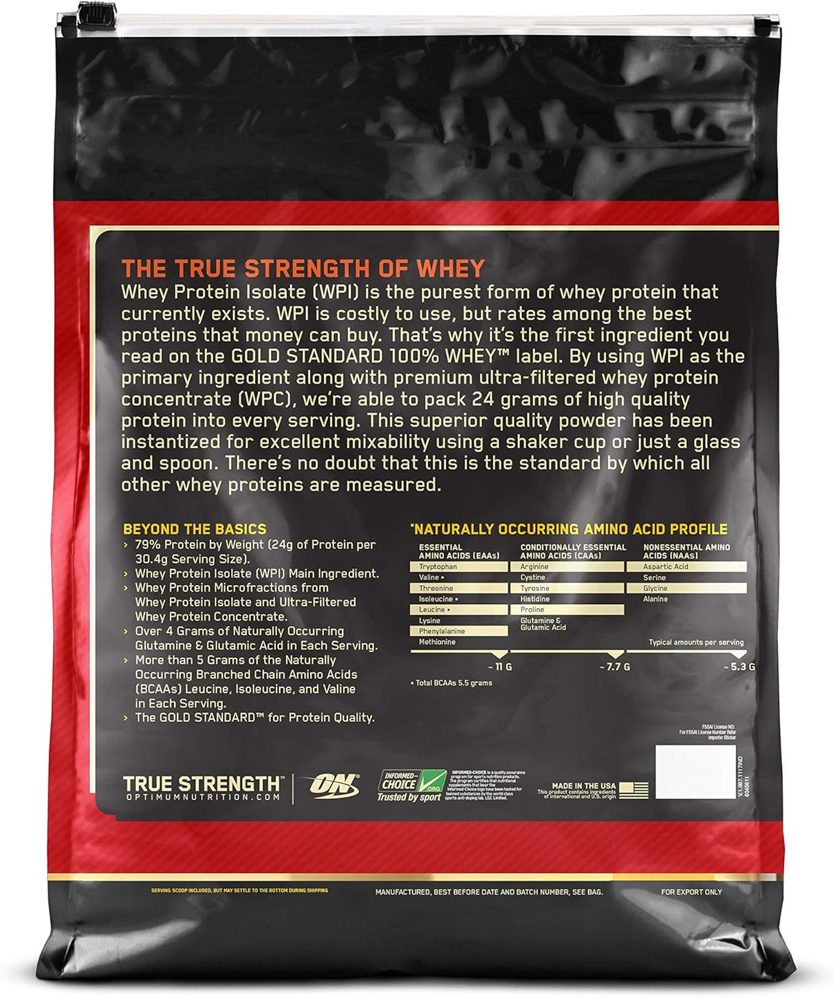 Suplementos Gold Standard 100% suero - Chocolate 10 lb