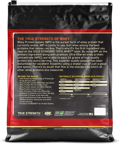 Suplementos Gold Standard 100% suero - Chocolate 10 lb