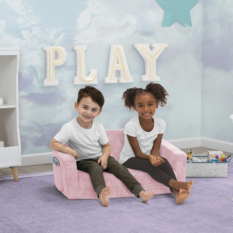 Silla convertible extra ancha a tumbona para niños, Rosa