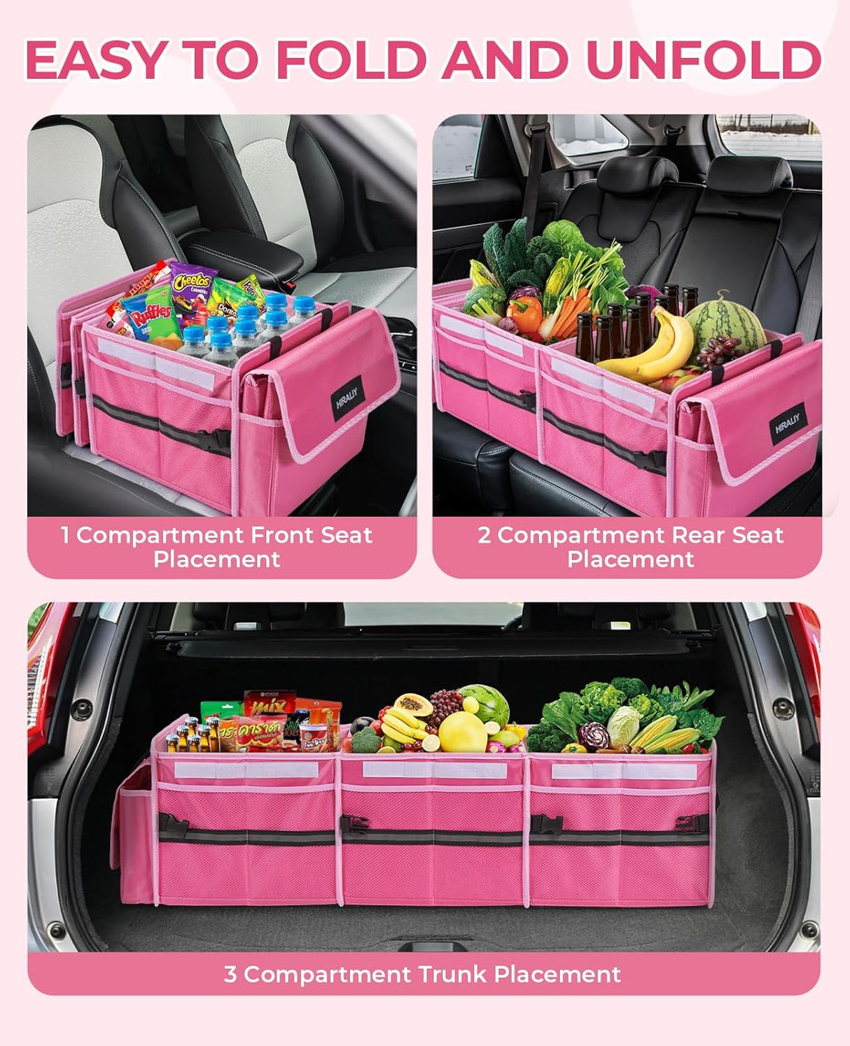 Organizador de Maletero HIRALIY 4 en 1 con Cooler Fugas