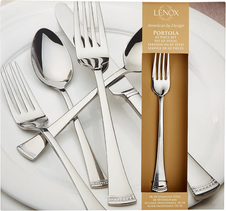 Juego de Cubiertos 65 Piezas Lenox Portola 815486 Elegante