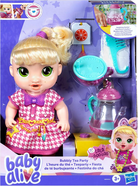 BabyAlive Bubbly Tea Party LaLa GooGoo Doll con Accesorios, 11 Pulgadas